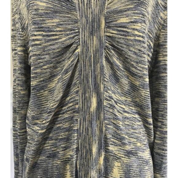 Jones New York Collection knit Long Sleeves Blouse gray mustard sz large - Picture 6 of 10